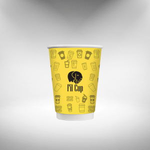 14oz double wall karton bardak