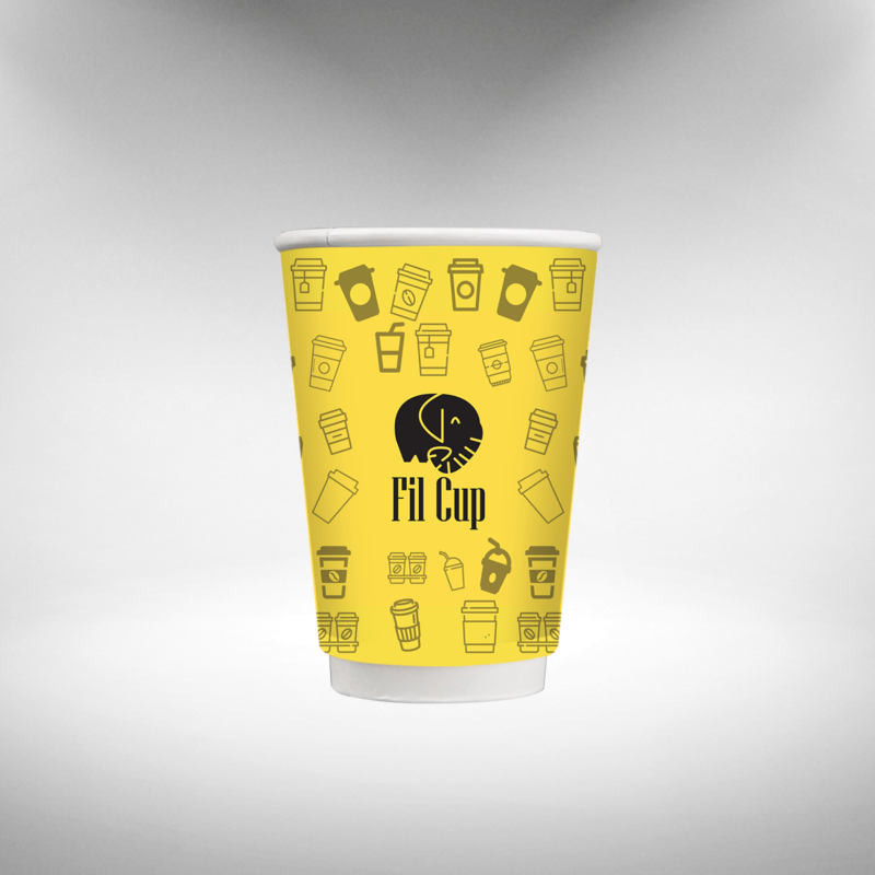 16oz double wall karton bardak